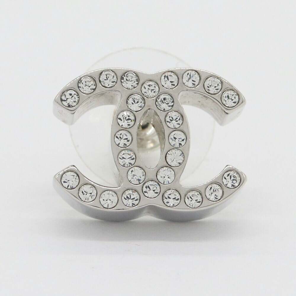 Chanel Cc Logo Single Earring Silver- #266455C45B
